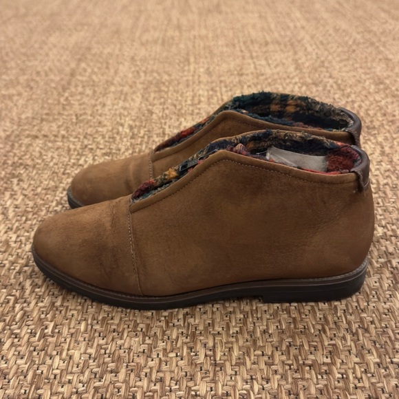 Vintage Hush Puppies Suede Plaid Sherpa Lined Ankle Boots with Zipper - Picture 6 of 14